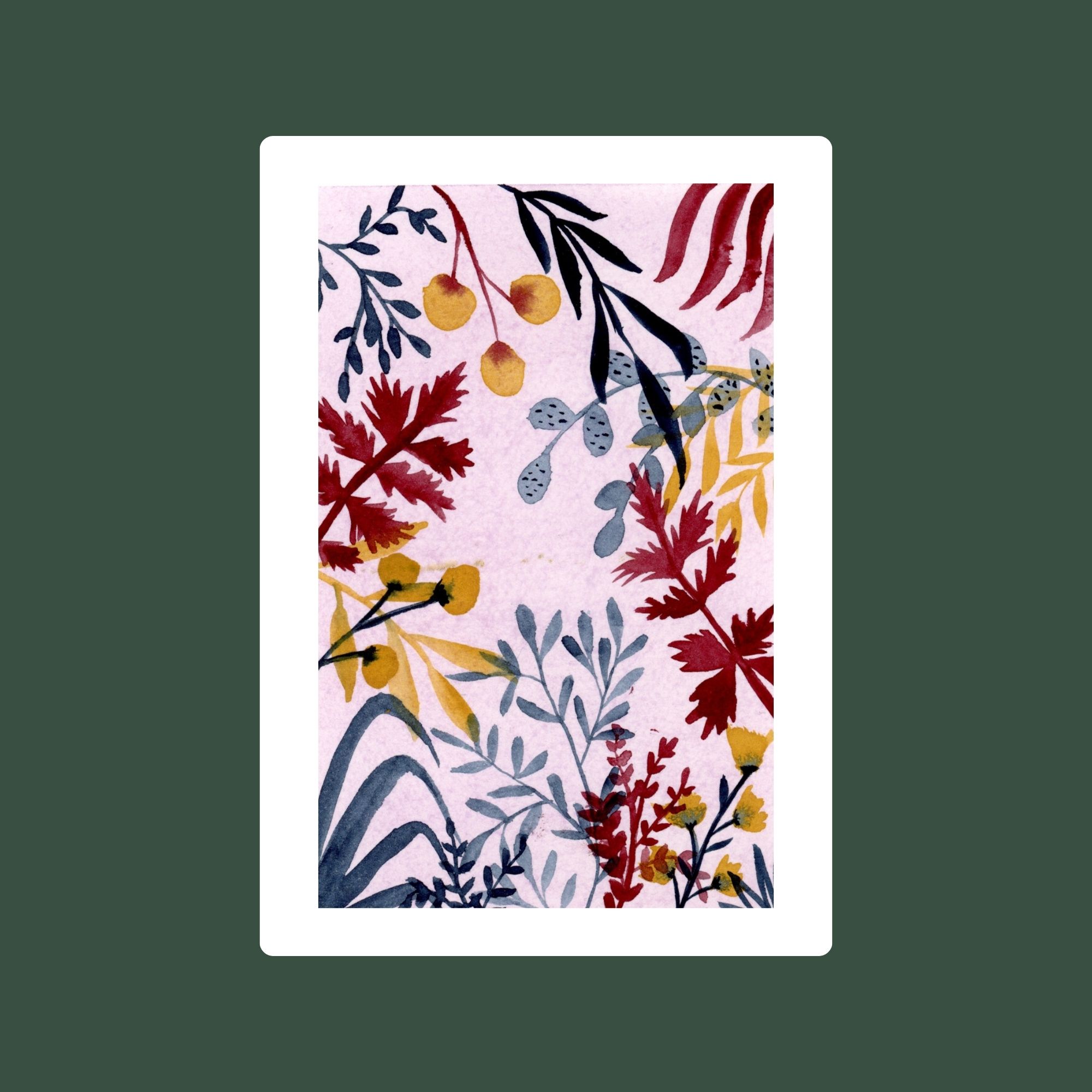 Carte postale illustrée à l’aquarelle « juin » – Image 2