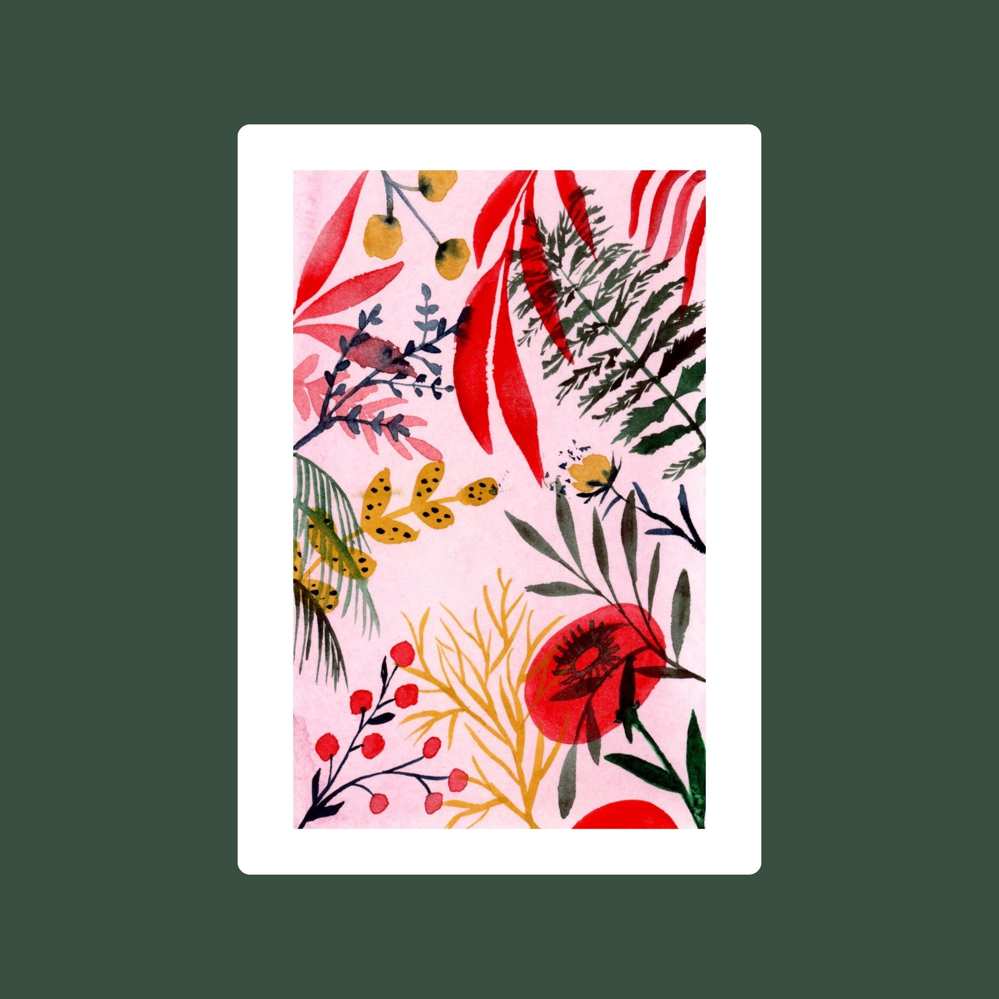 Carte postale illustrée à l’aquarelle « juillet » – Image 3