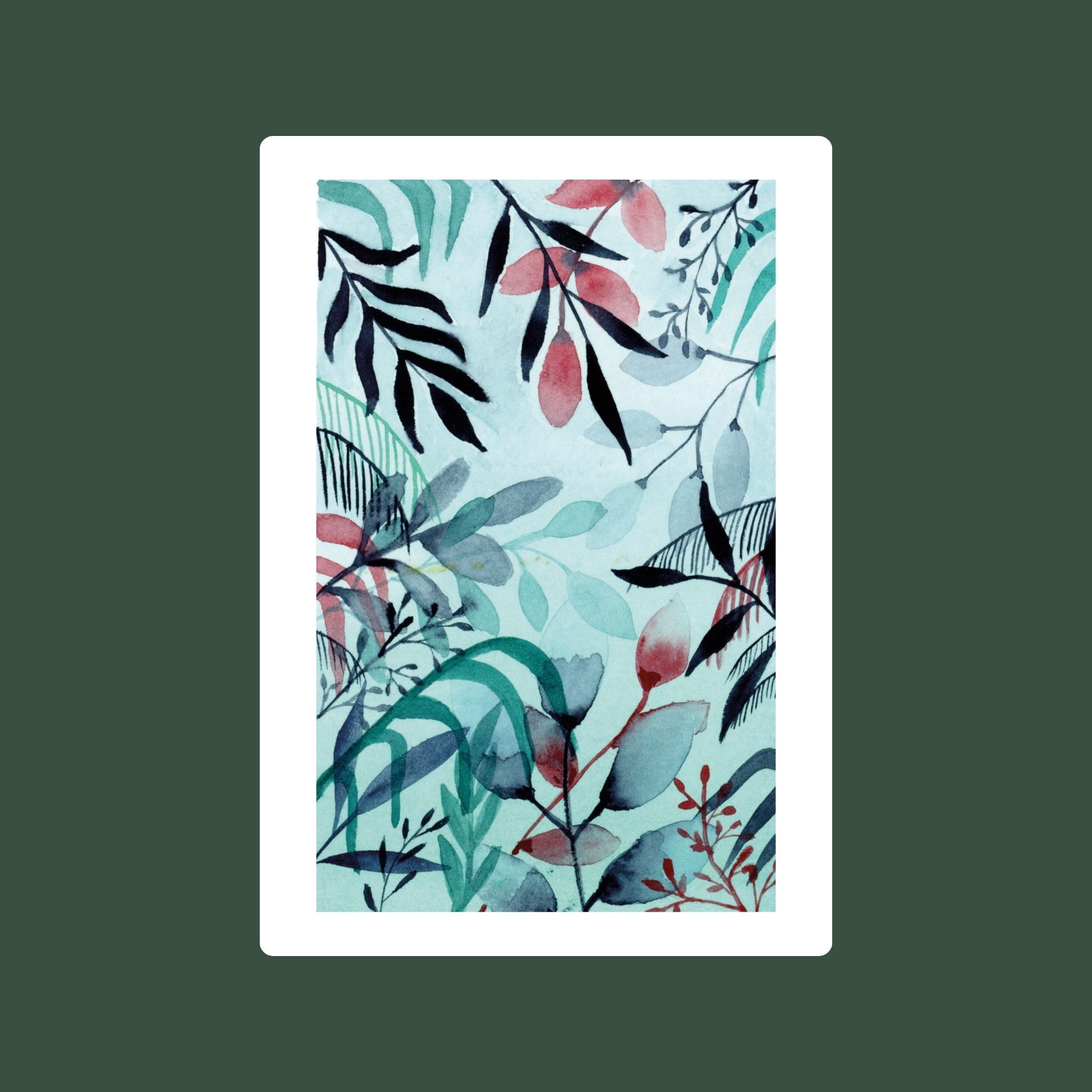 Carte postale illustrée à l’aquarelle « janvier » – Image 2