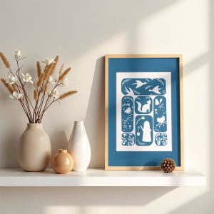 Affiche nature bleu