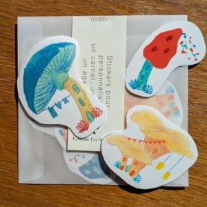 Pochette stickers champignons