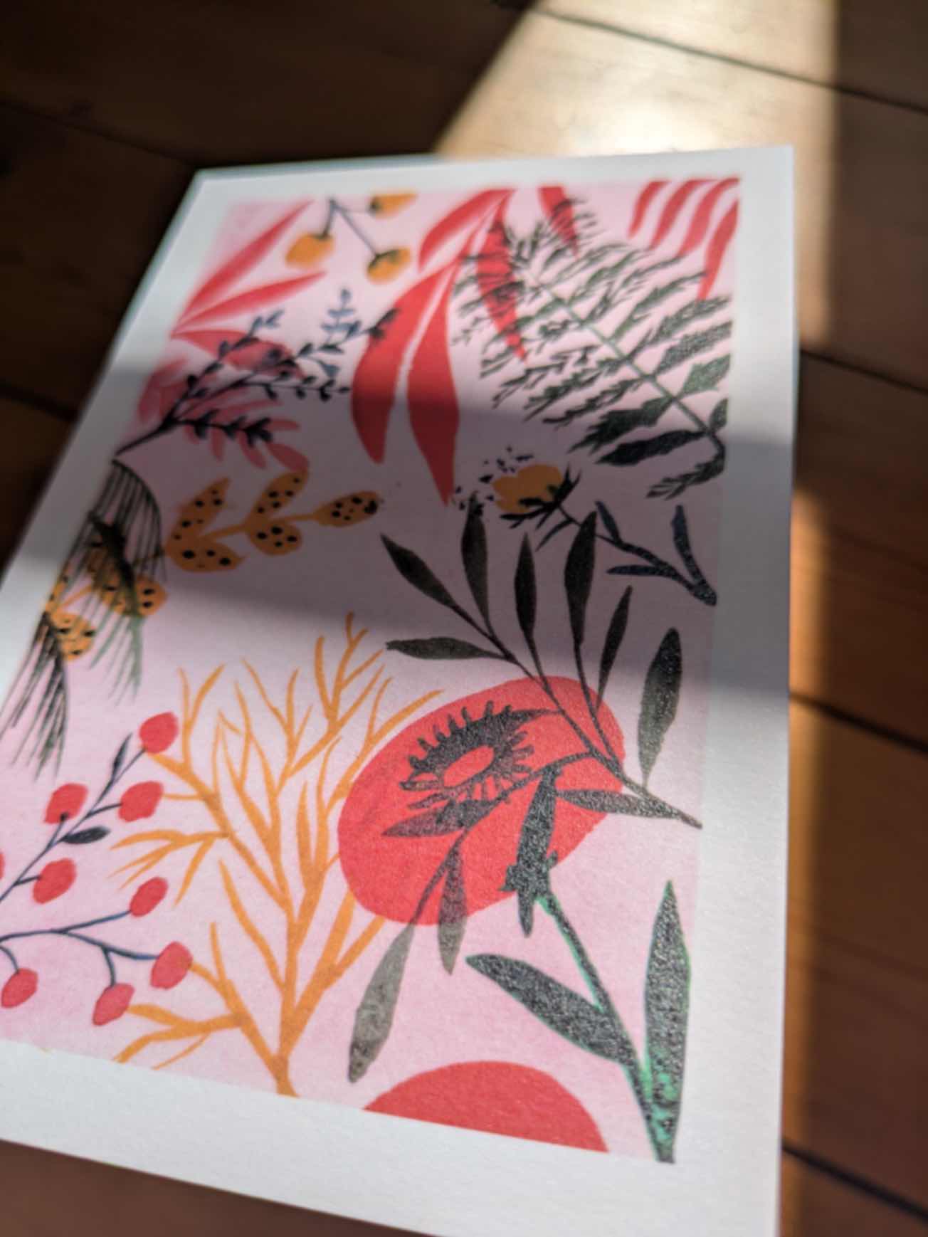 Carte postale illustrée à l’aquarelle « juillet » – Image 2