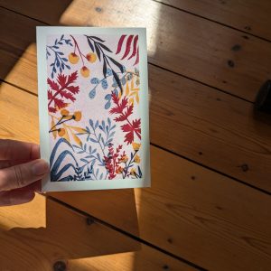 Carte postale illustrée à l’aquarelle « juin »