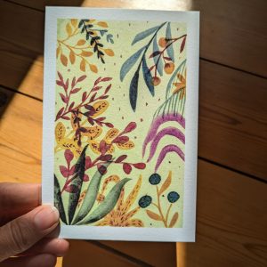 Carte postale illustrée à l’aquarelle « mai »