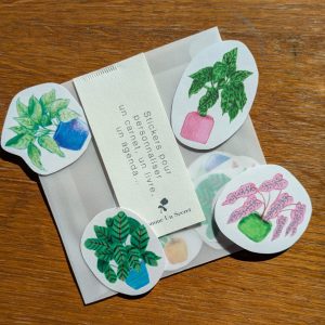 Pochette stickers plantes